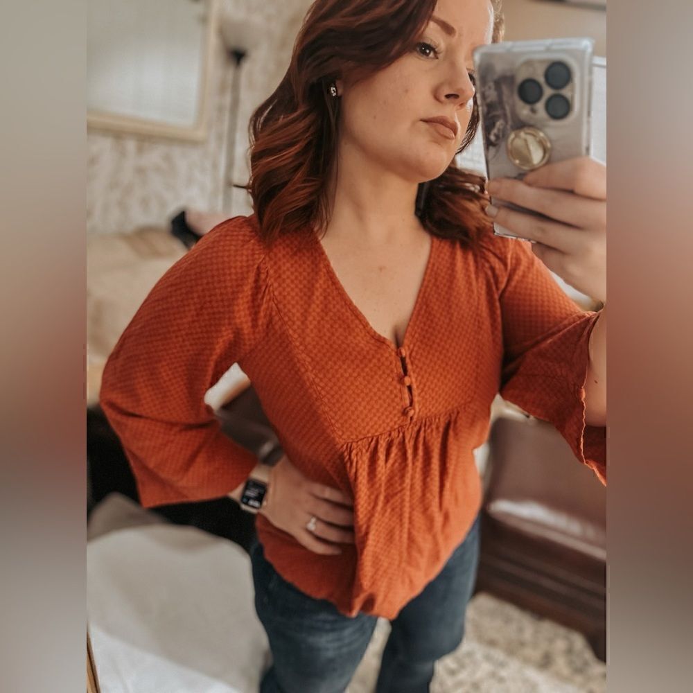 Universal Thread orange blouse size S - Picture 4 of 4